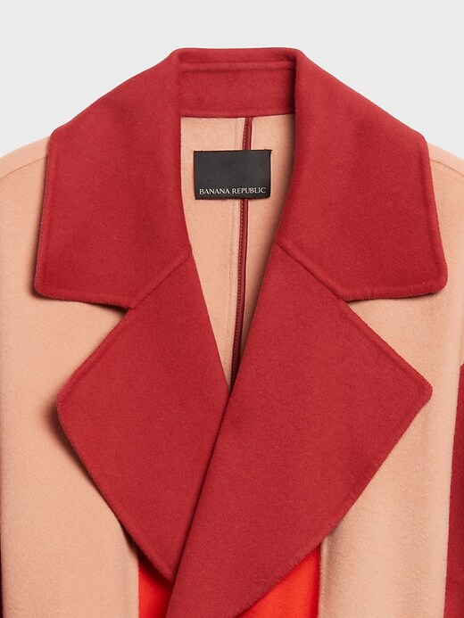 BR x HARBISON | Italian Wool & Cashmere Color-Block Robe Coat