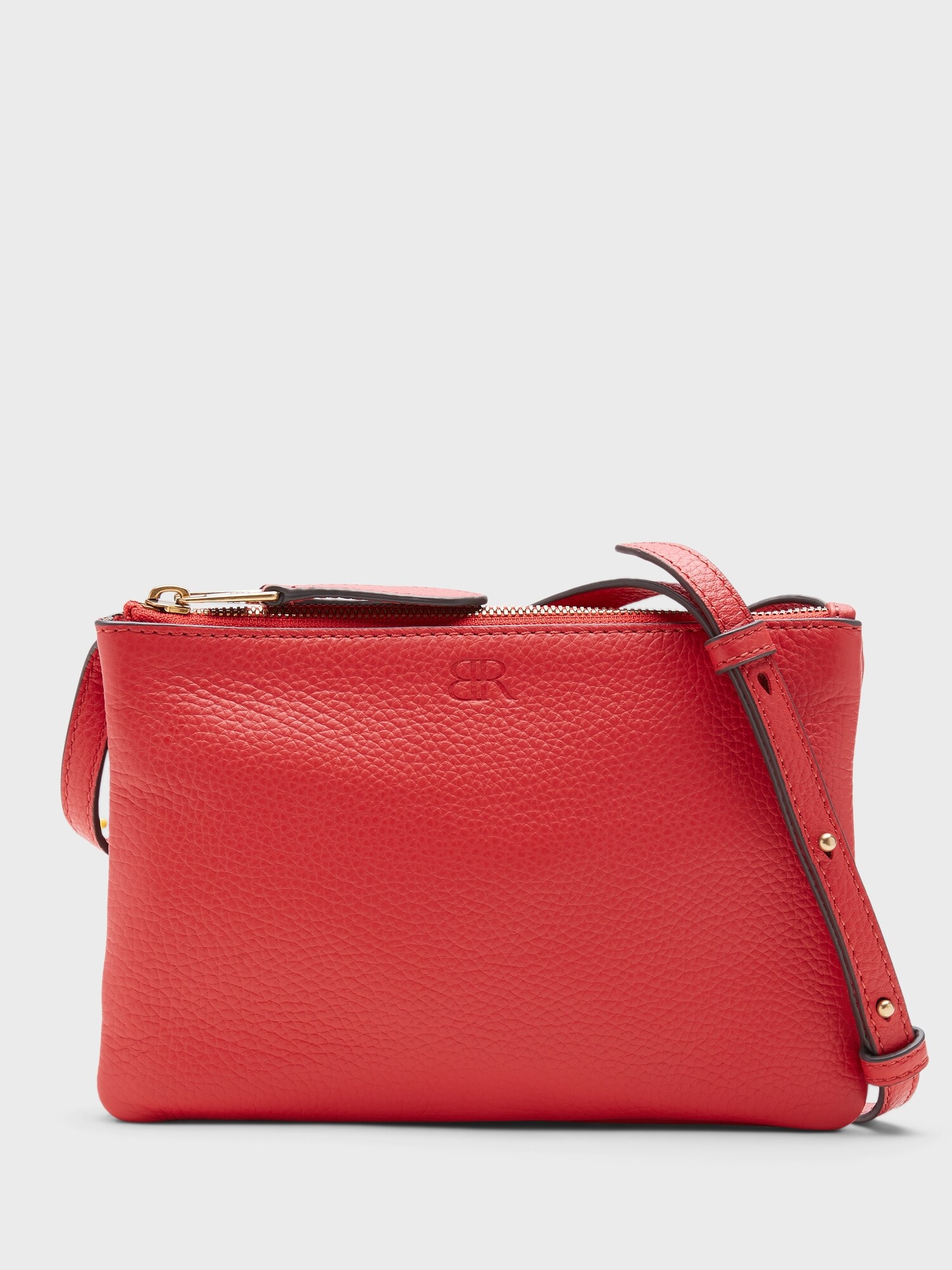 Leather Double-Pouch Crossbody | Banana Republic