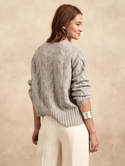 Italian Merino CableKnit Sweater Banana Republic