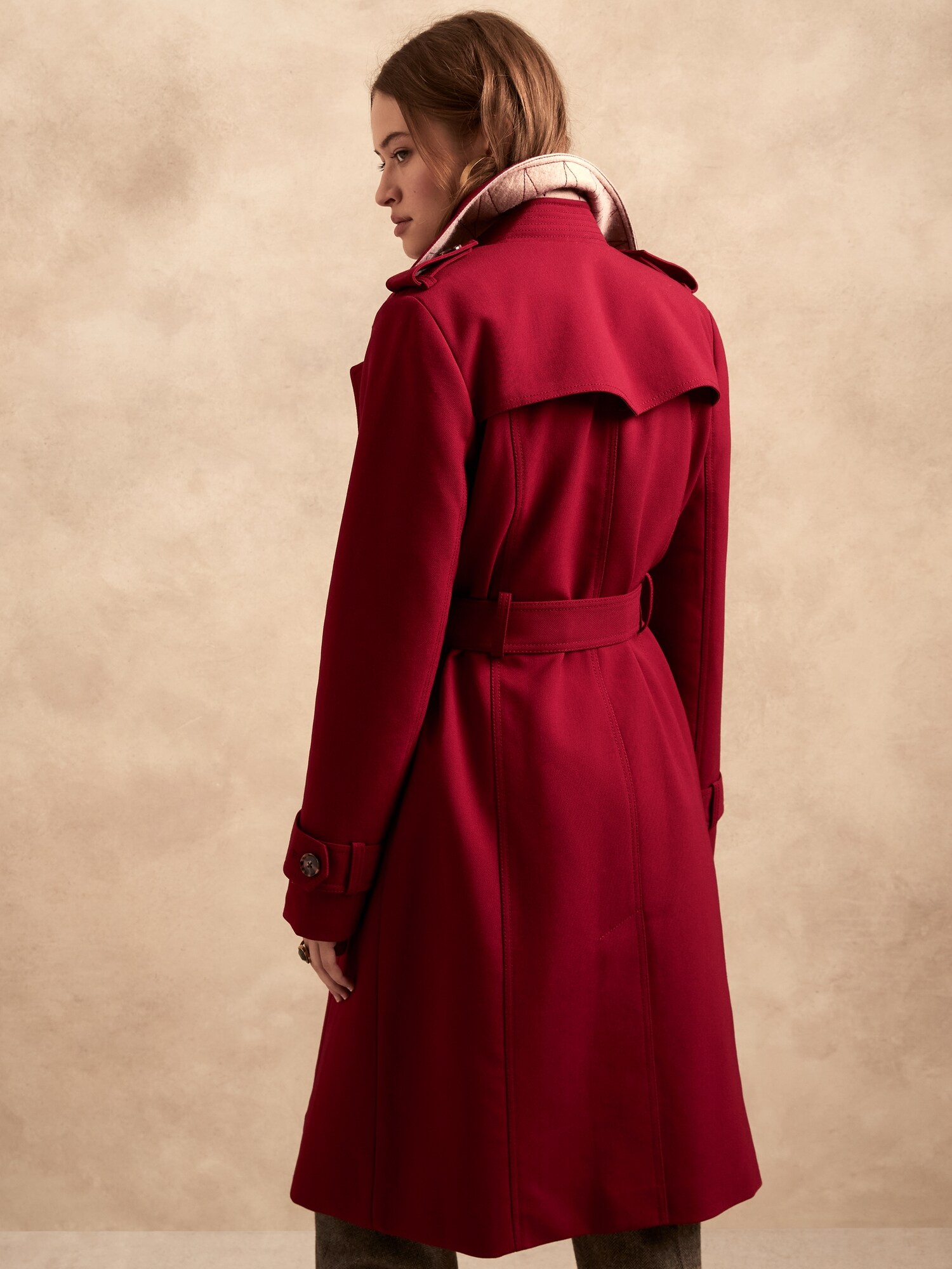 Banana republic hot sale red coat