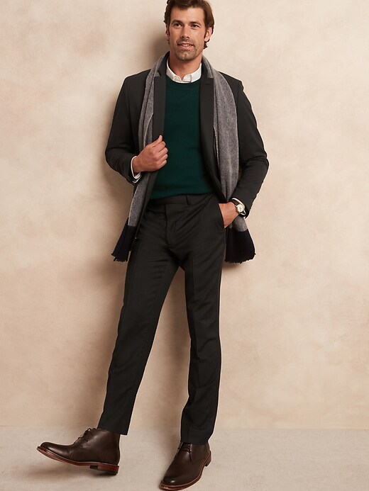 L'image numéro 1 présente Pantalon en laine, coupe standard
