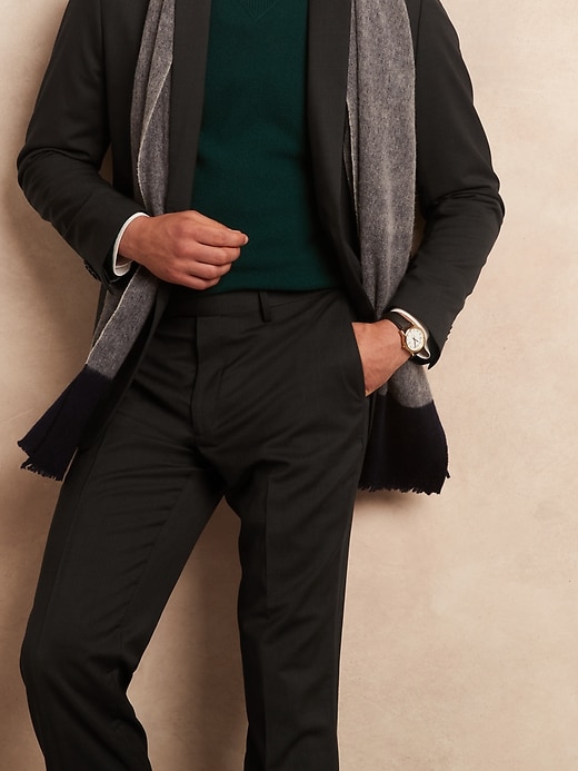 L'image numéro 3 présente Pantalon en laine, coupe standard