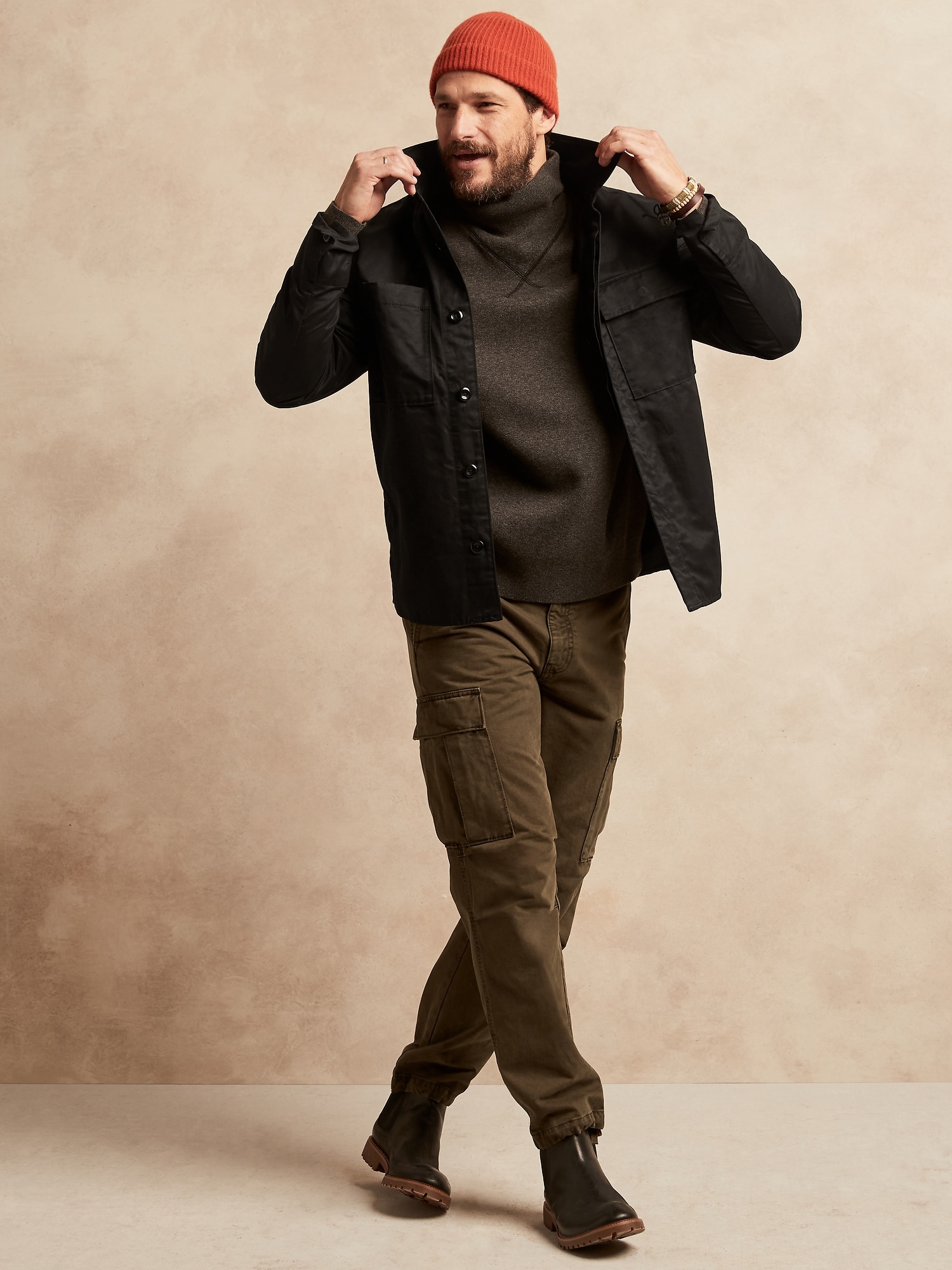 WaterResistant Shirt Jacket Banana Republic