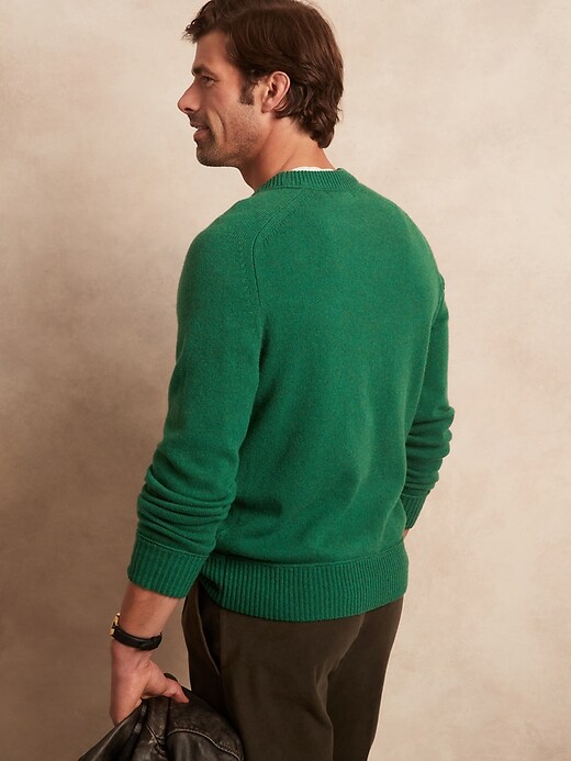 Image number 8 showing, Italian Merino Crew-Neck Sweater