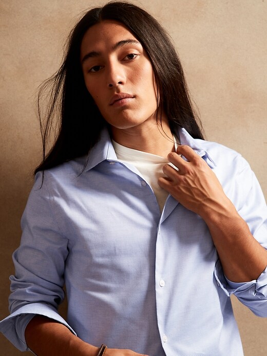 Image number 6 showing, Untucked Standard-Fit Oxford Shirt