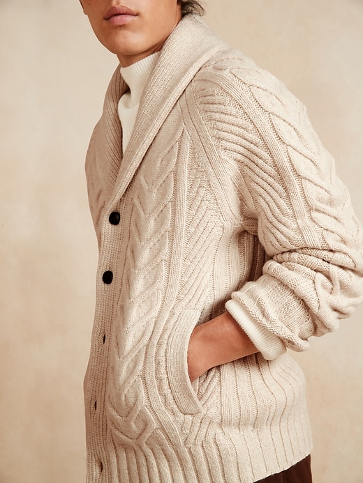 In Person:  Essentials Shawl Collar Cardigan Review + How Does It  Stack Up Against a $150 Banana Republic Option? · Primer