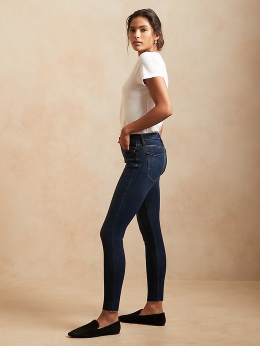 Image number 5 showing, Mid-Rise Skinny Ankle Jean with Raw Hem