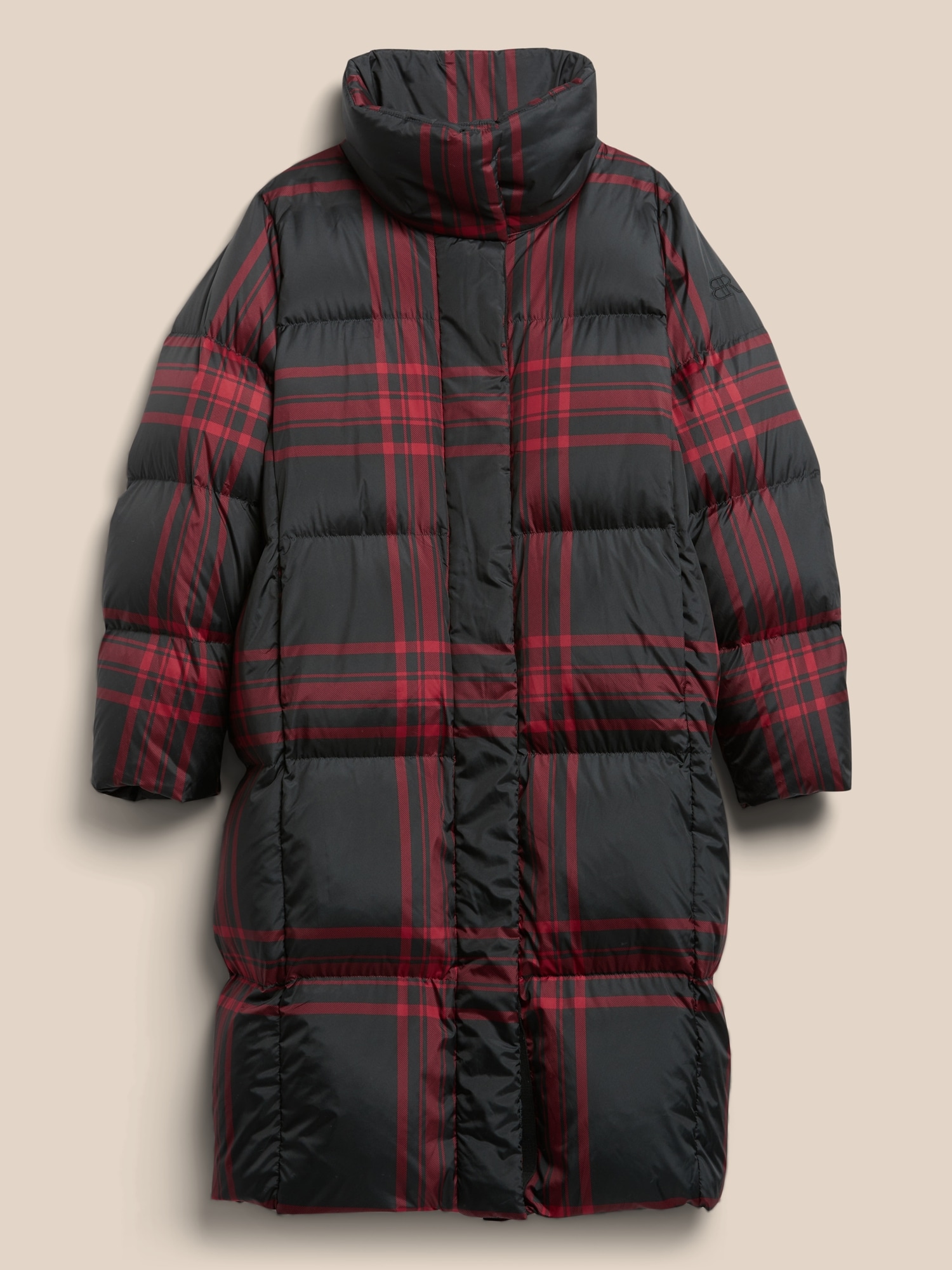 banana republic plaid puffer coat