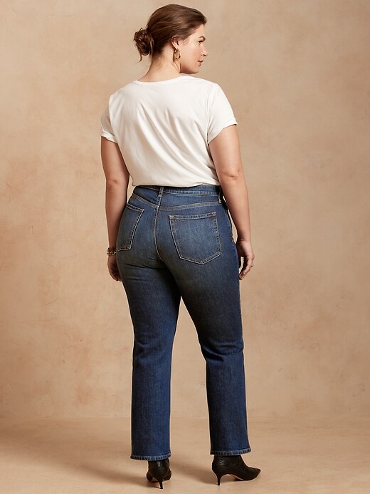 Image number 6 showing, High-Rise Straight Organic Ankle Jean