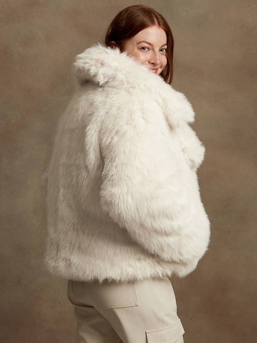 Image number 2 showing, Reversible Faux Fur Down Jacket