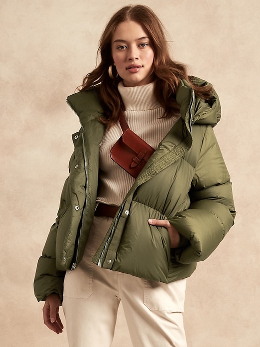 banana republic puffer jacket womens