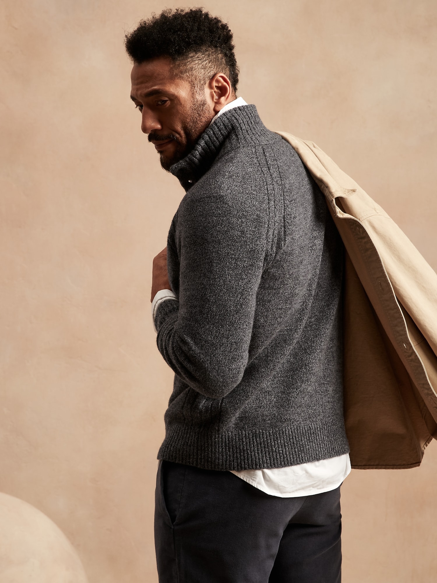 Italian Wool-Blend Mock-Neck Sweater