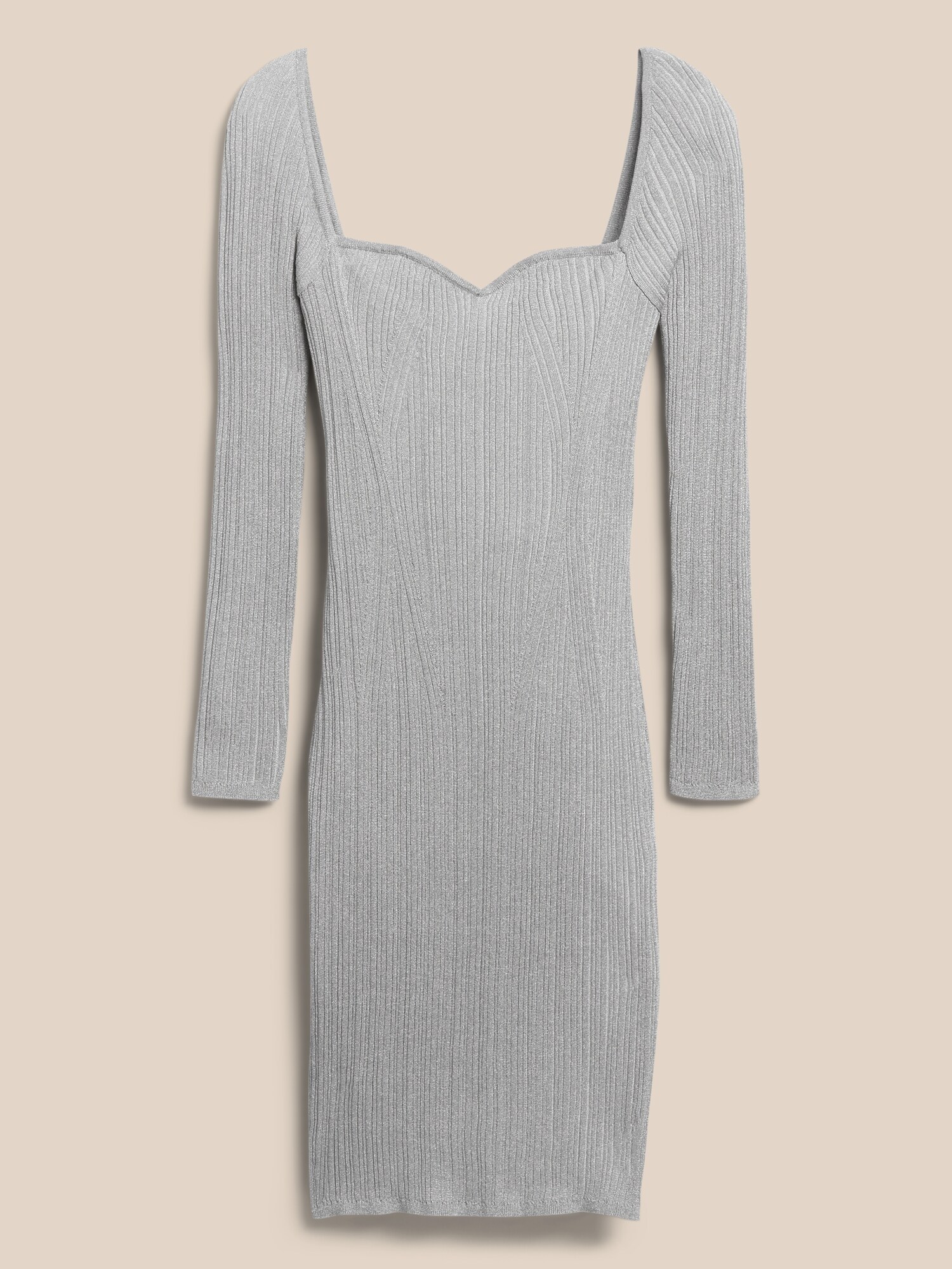 Metallic Sweetheart Sweater Dress Banana Republic