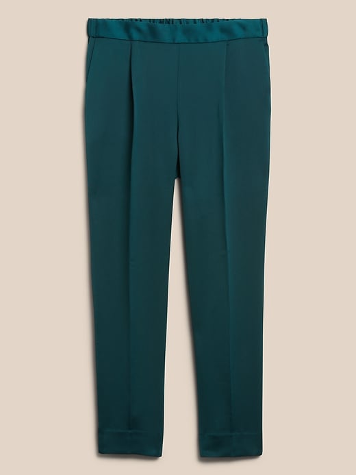 Pleated Satin Pant Banana Republic