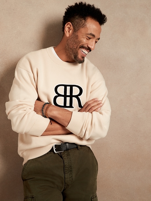 Organic Cotton Varsity Logo Sweater