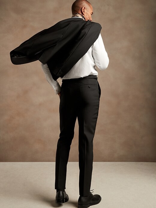 Image number 2 showing, Slim Tapered Italian Wool Tuxedo Pant
