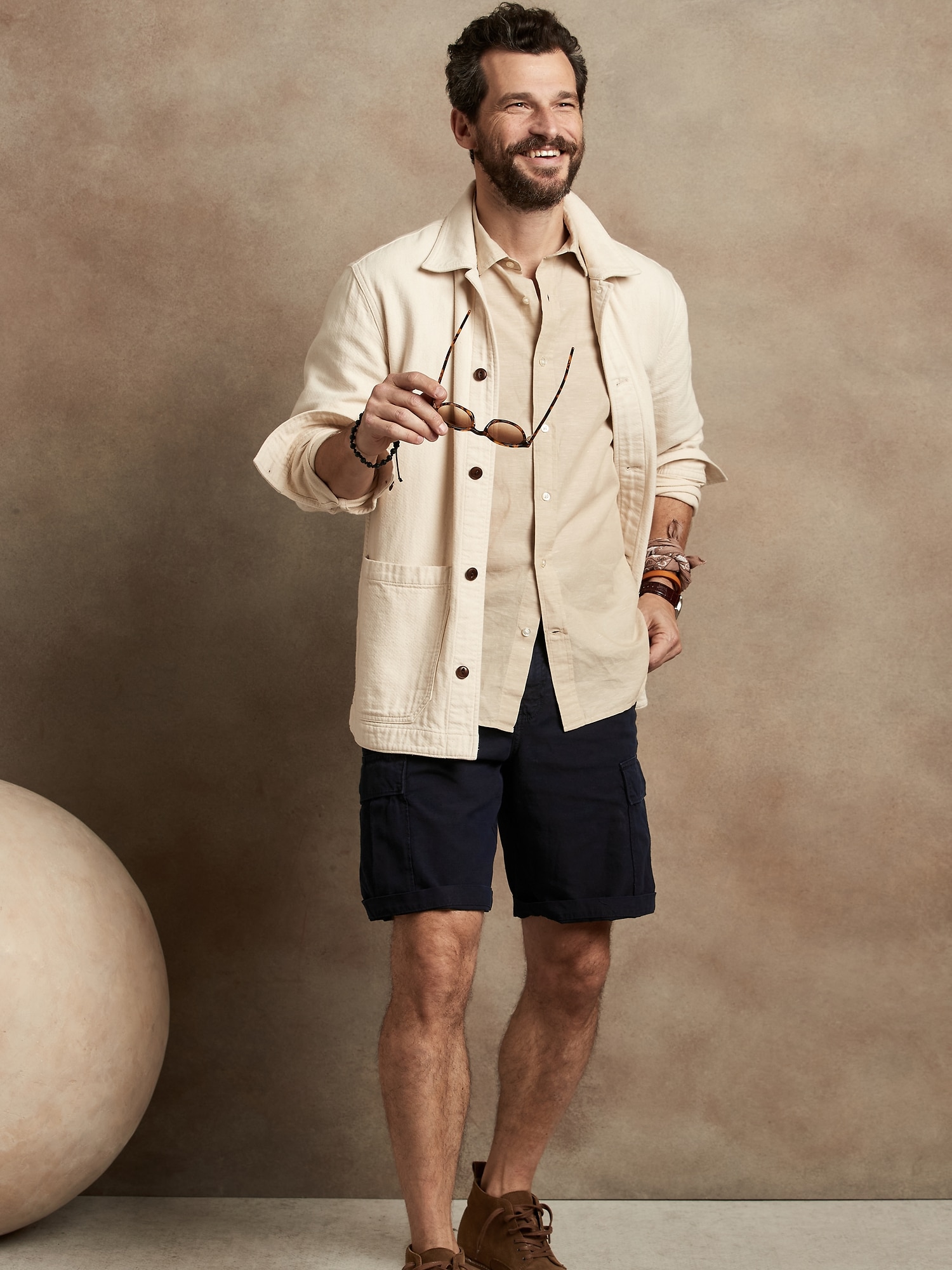 Cotton Linen Cargo Short Banana Republic