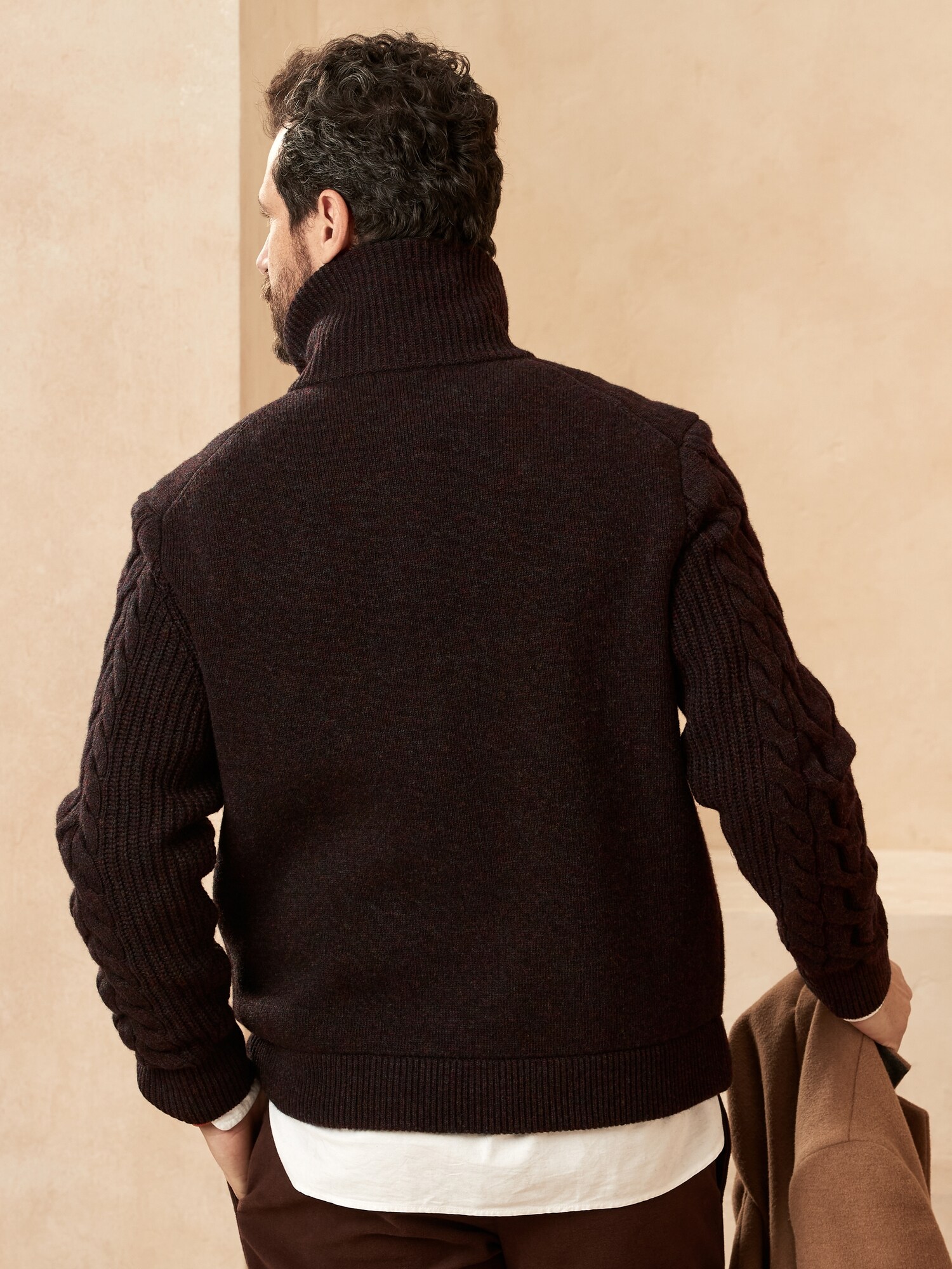 Italian Double-Knit Sweater Jacket
