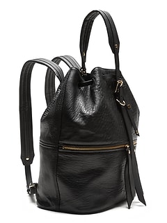 Leather Drawstring Backpack | Banana Republic