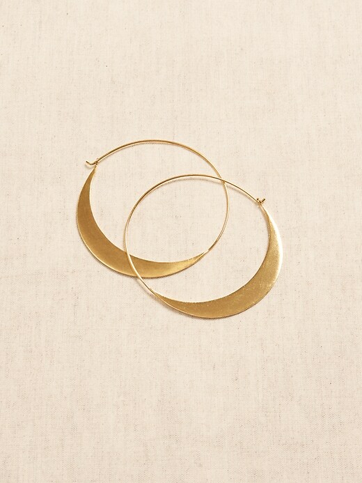 Aureus + Argent &#124 Large Crescent Hoop Earrings