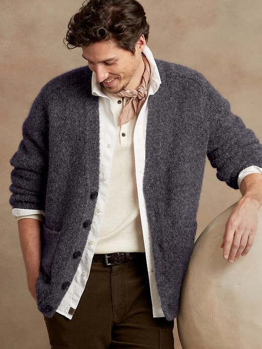 Image number 6 showing, Fuzzy Cardigan Sweater
