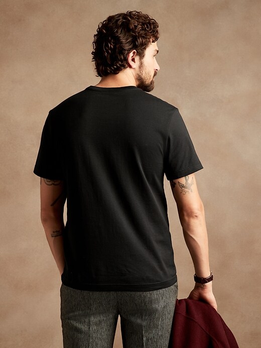 L'image numéro 4 présente T-shirt ras du cou en coton SupimaMD authentique