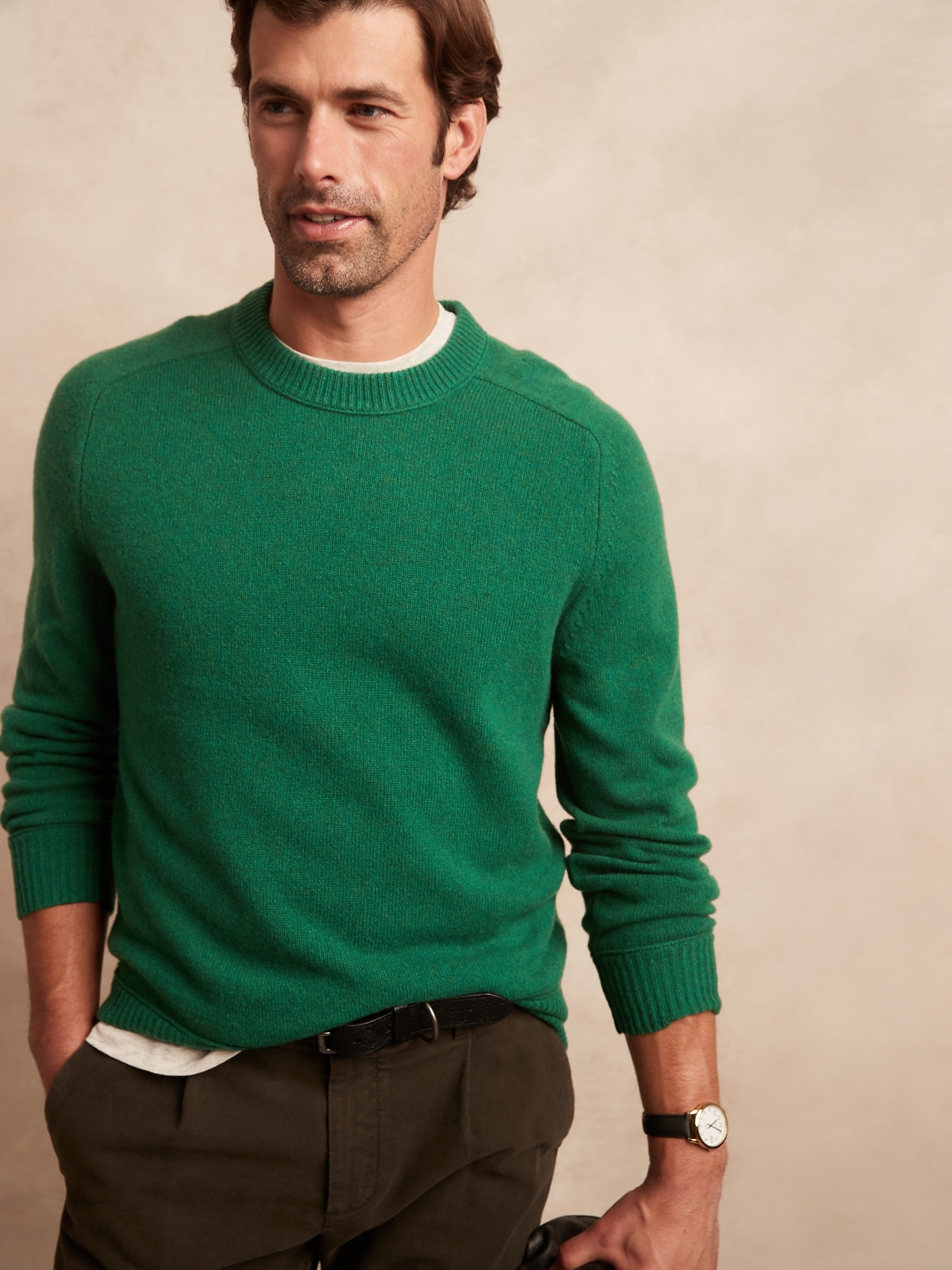 Italian Merino Crew-Neck Sweater