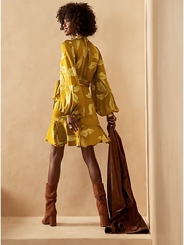 Banana republic yellow floral dress online