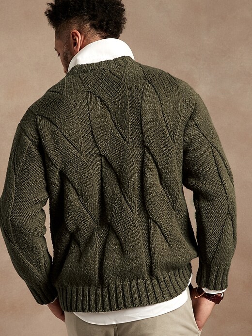 Image number 3 showing, Oversized Cotton-Linen Sweater