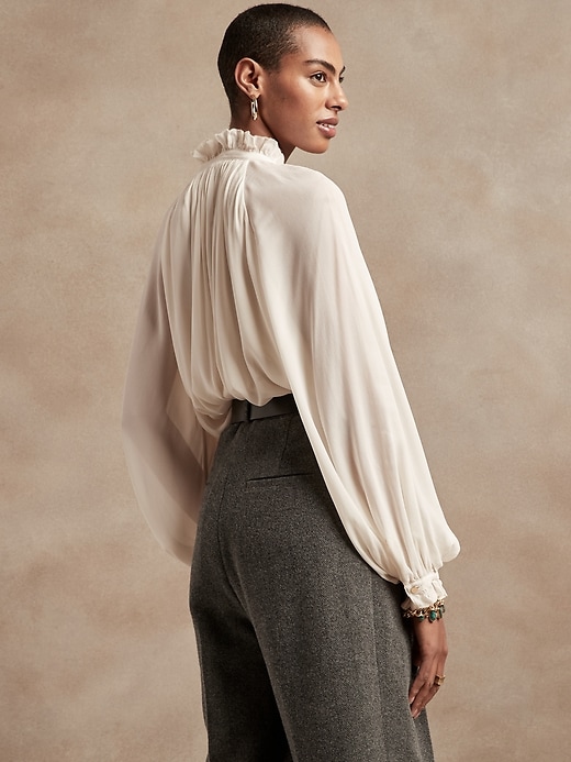 Balloon-Sleeve Top | Banana Republic