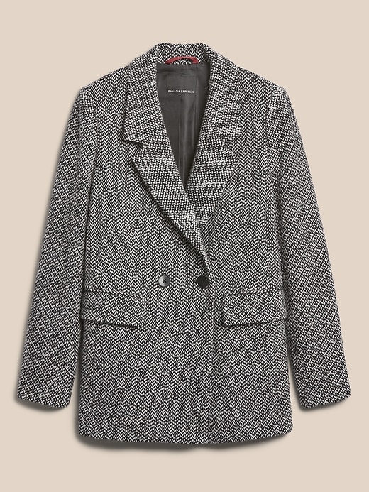 Herringbone Double-Breasted Blazer | Banana Republic