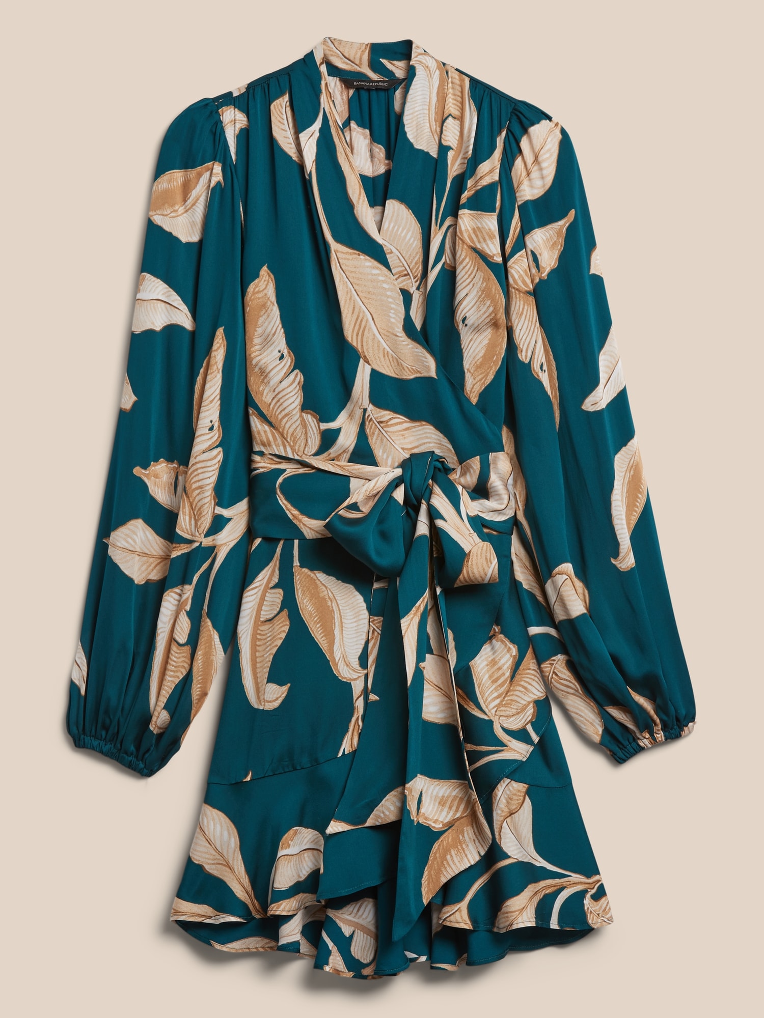 Banana republic ruffle wrap dress online