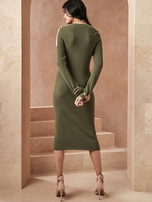 Image number 5 showing, Shoulder-Patch Sweater Dress