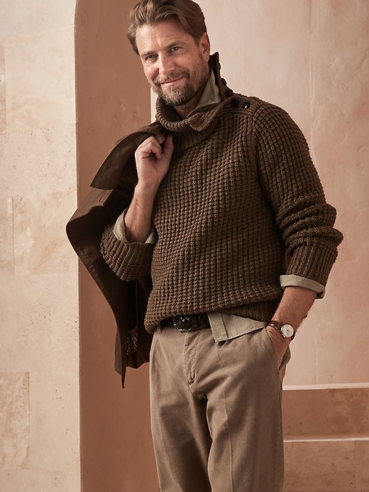 Image number 1 showing, Shoulder-Button Sweater