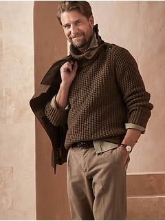 Italian Wool-Blend Shoulder-Button Sweater