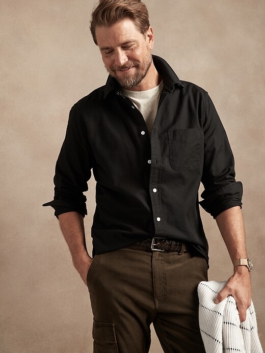Image number 8 showing, Untucked Standard-Fit Oxford Shirt