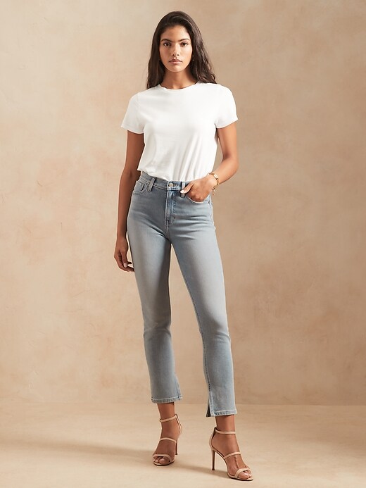 Image number 2 showing, High-Rise Slim Jean with Split Hem