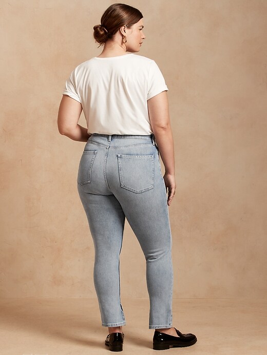 Image number 6 showing, High-Rise Slim Jean with Split Hem