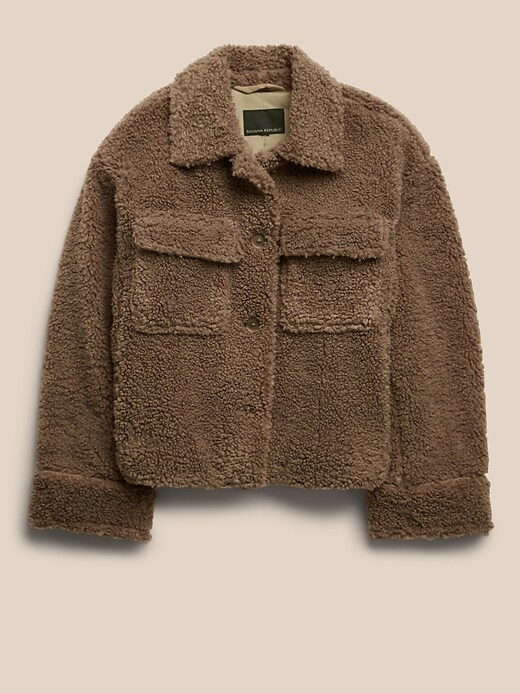 Cropped Sherpa Trucker Jacket