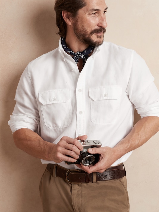 Expedition Untucked Linen-Cotton Shirt