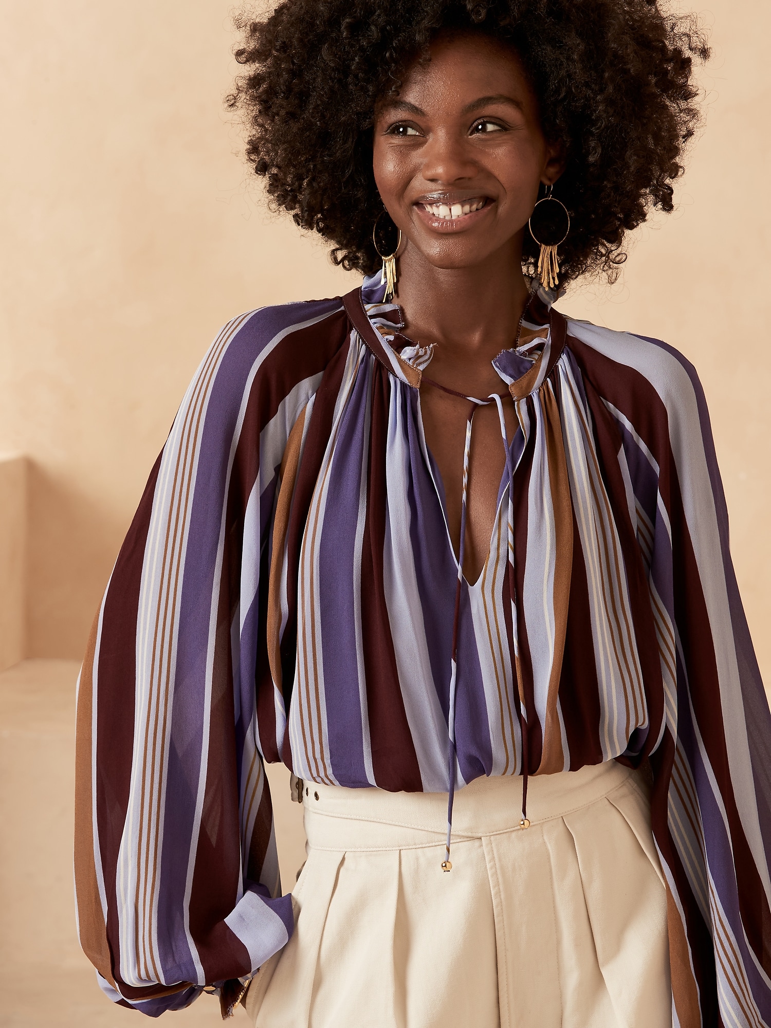 Balloon-Sleeve Top | Banana Republic