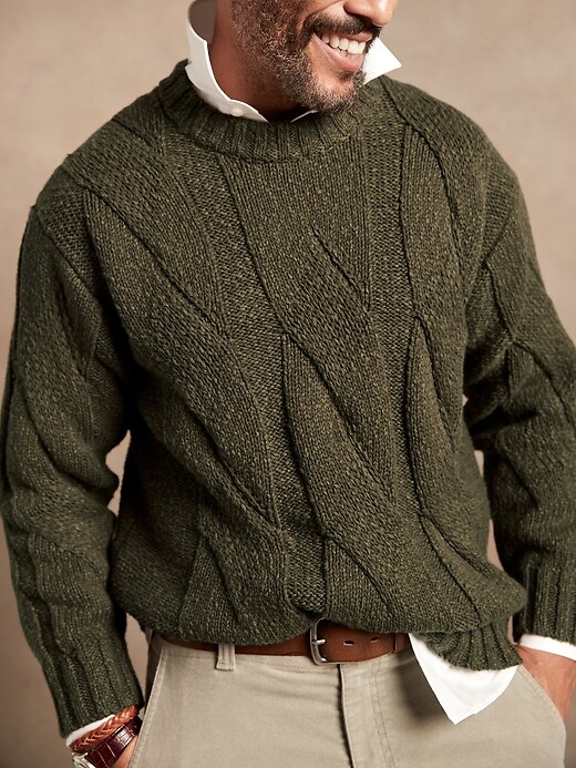 Image number 1 showing, Oversized Cotton-Linen Sweater