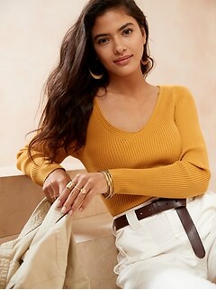 V-Neck Sweater Top