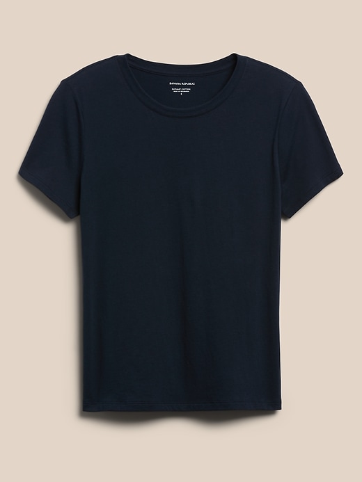L'image numéro 7 présente T-shirt ras du cou en coton SupimaMD