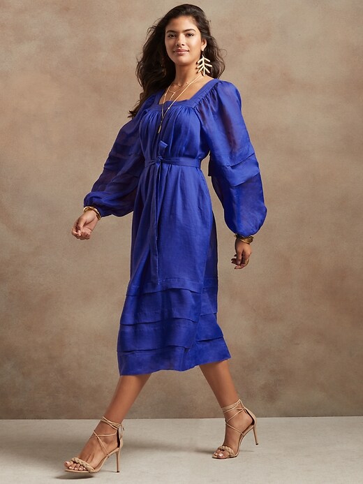 Image number 1 showing, Ramie Midi Dress
