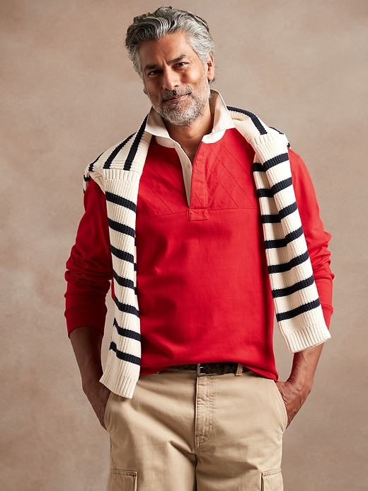 Quilted Rugby Shirt Banana Republic