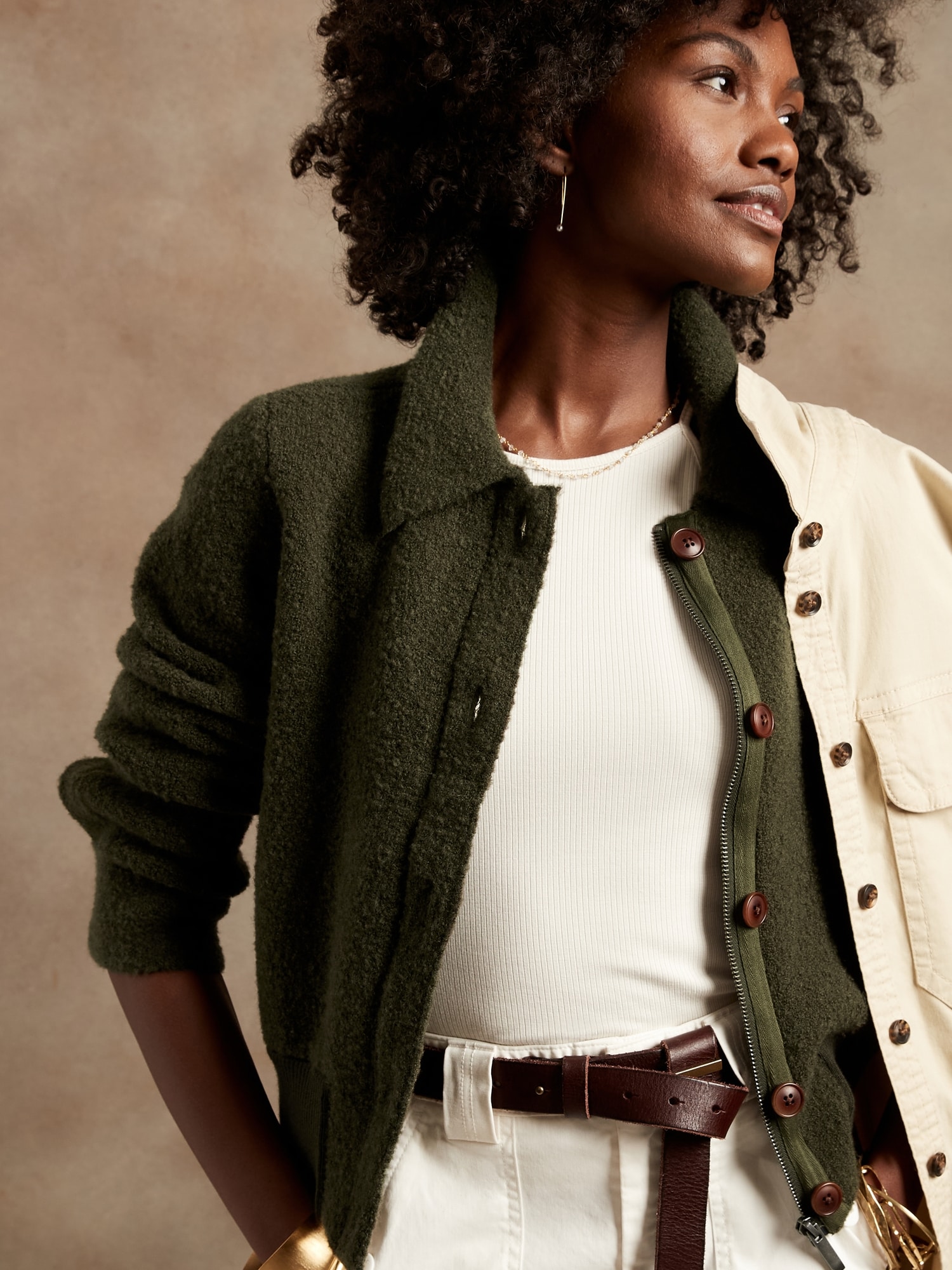 Heritage Sweater Bomber | Banana Republic