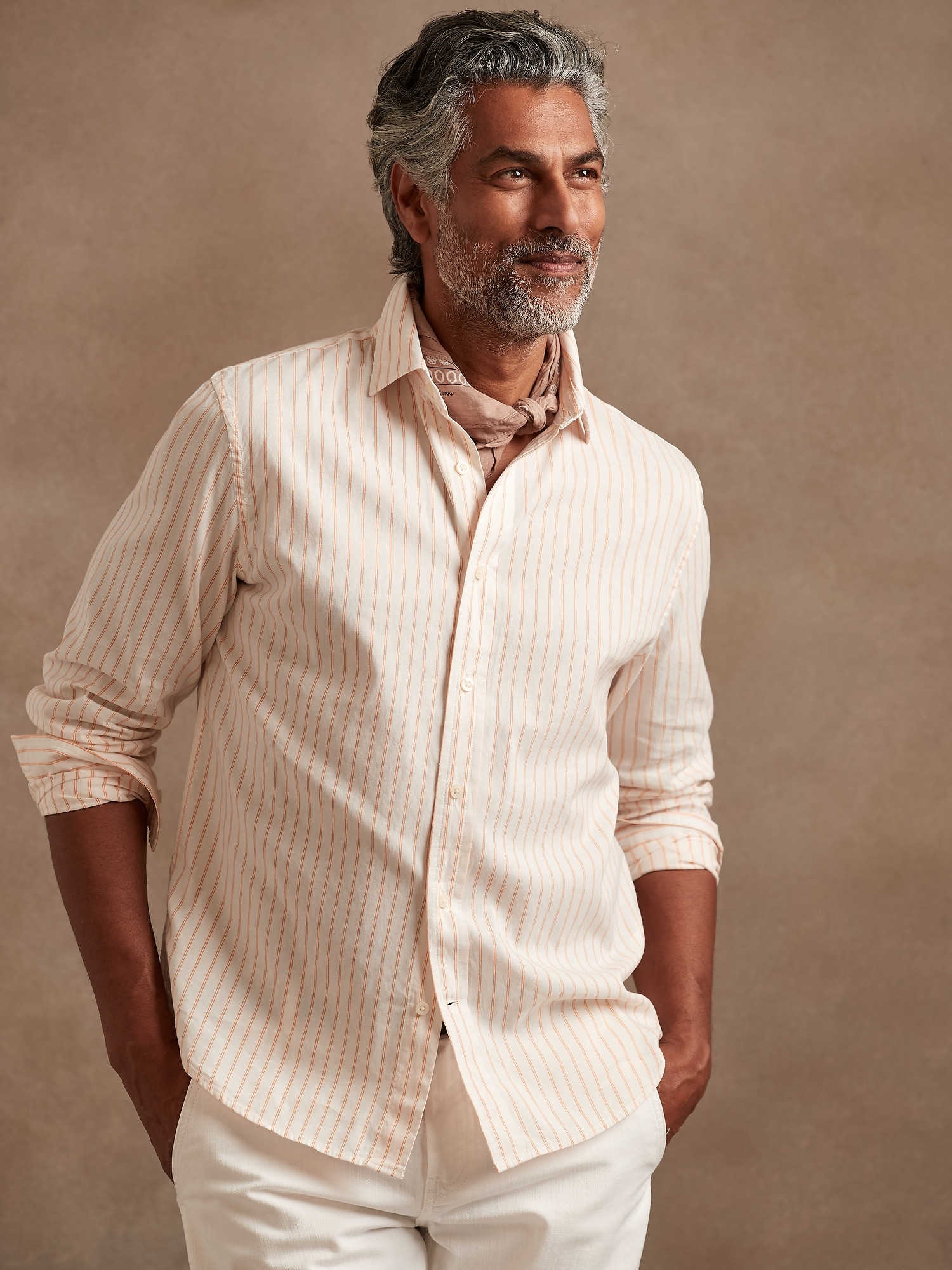 Untucked Linen-Cotton Shirt