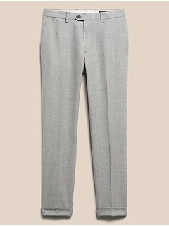 Slim Tapered Flannel Suit Pant in Responsible Wool