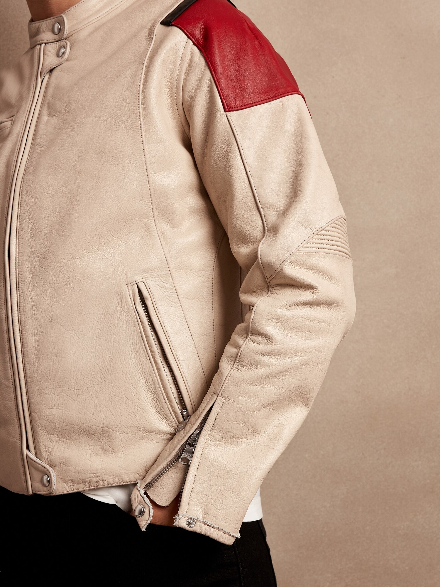 leather motocross jacket